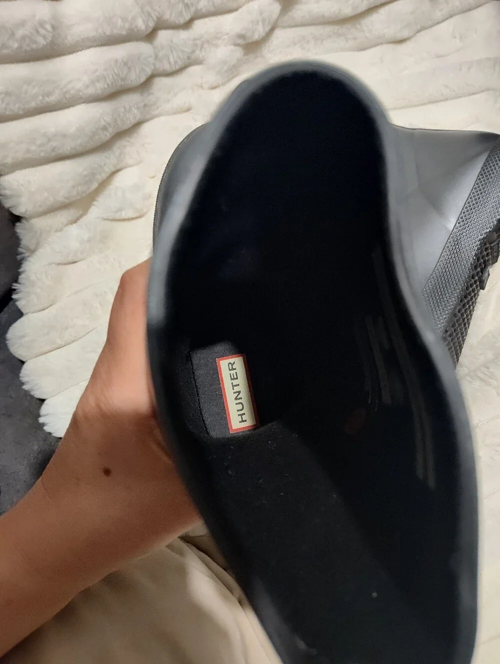 Hunter Kids' Classic Black Rain Boots SZ 13 Boys/ 1 Girls Like New
